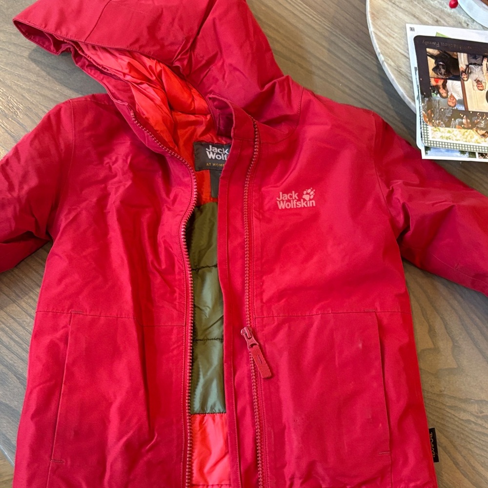 Jack Wolfskin Kids Red Puffer Jacket